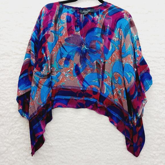 Kimono Blouse Dilemma Bold Lagenlook Y2K Whimsycore Dopamine Dressing Chic Boho - Picture 10 of 12